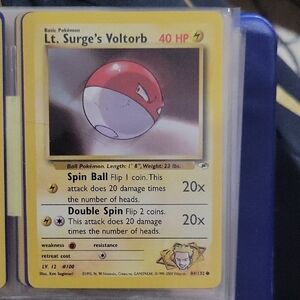 Pokemon Card Lt. Surge's Voltorb